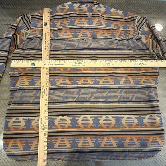 Cabela's Shirt Mens size 2XLT Chamois Button-up Deer Skin Soft Aztec Print - Picture 7 of 7